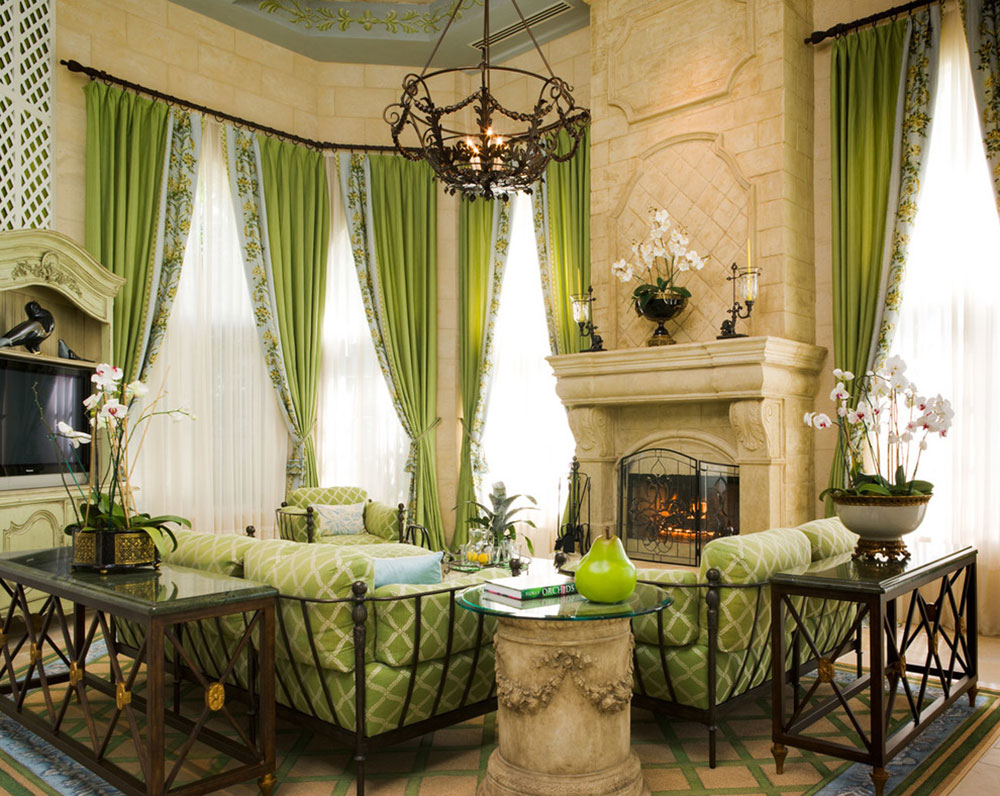 shades of green living room