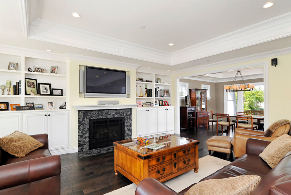 tray ceiling living room