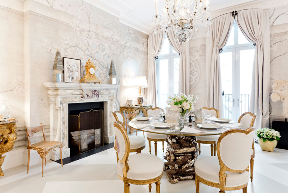 the elegant dining room