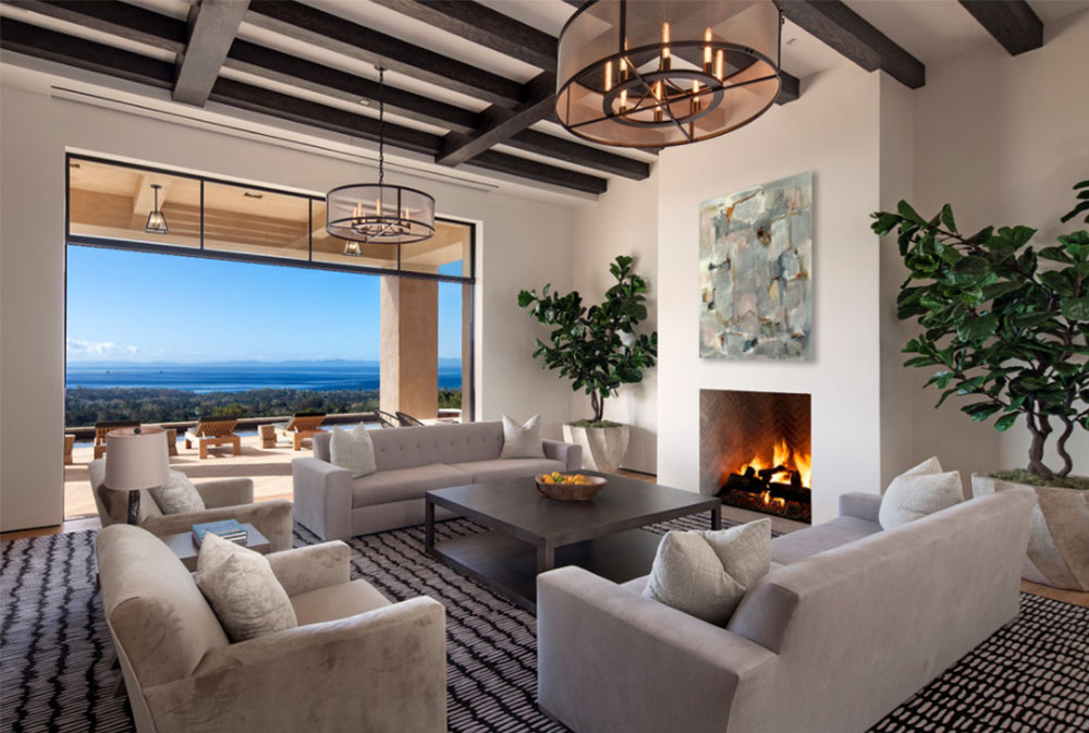 large living room modern