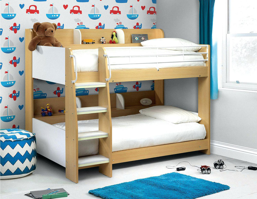 short bunk beds with storage