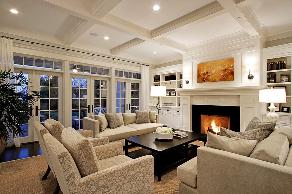 living room layout ideas fireplace windows