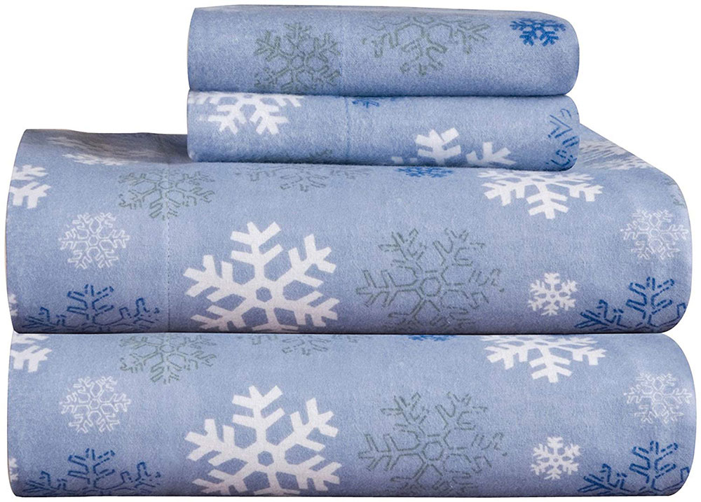 Pointehaven-Heavy-Weight-Printed-Flannel-100-Percent-Cotton-Sheet-Set The best flannel sheets you can get for your cozy room