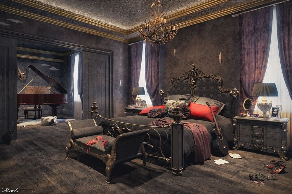 t1-57 Gothic bedroom ideas. Impressive designs that will surprise you