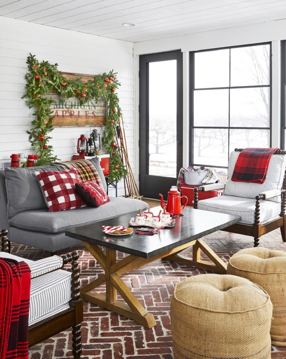 t3-137 Christmas living room decorations you must try in the holiday season